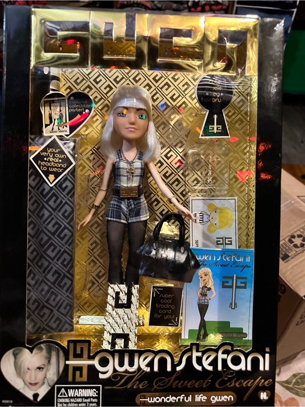 Harajuku Lovers Gwen Stefani Collectible Display Box - Black & Gold
